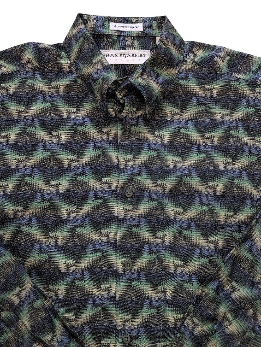 Jhane Barnes Button-down Shirt, Long Sleeves, Retro Design, Men's Large